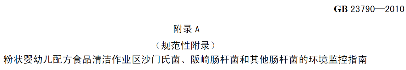嬰配乳粉生產(chǎn)企業(yè)環(huán)境微生物監(jiān)測(cè)(二) ——監(jiān)測(cè)項(xiàng)目 嬰配乳粉生產(chǎn)企業(yè)環(huán)境微生物監(jiān)測(cè)(二) ——監(jiān)測(cè)項(xiàng)目